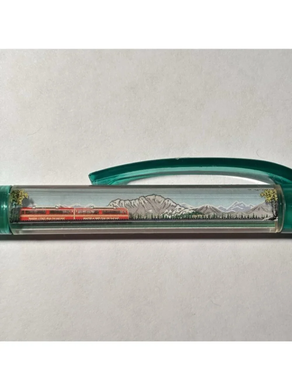 Pike's Peak Cog Railway Floaty Pen Train Tram Cars Move by Mountains Souvenir